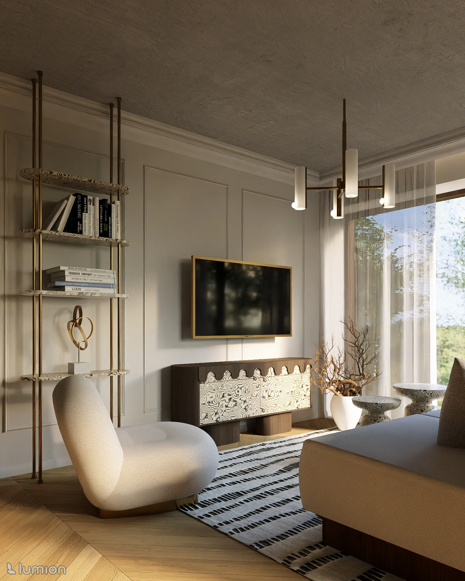 Elegancki salon — detal projektu MK Studio