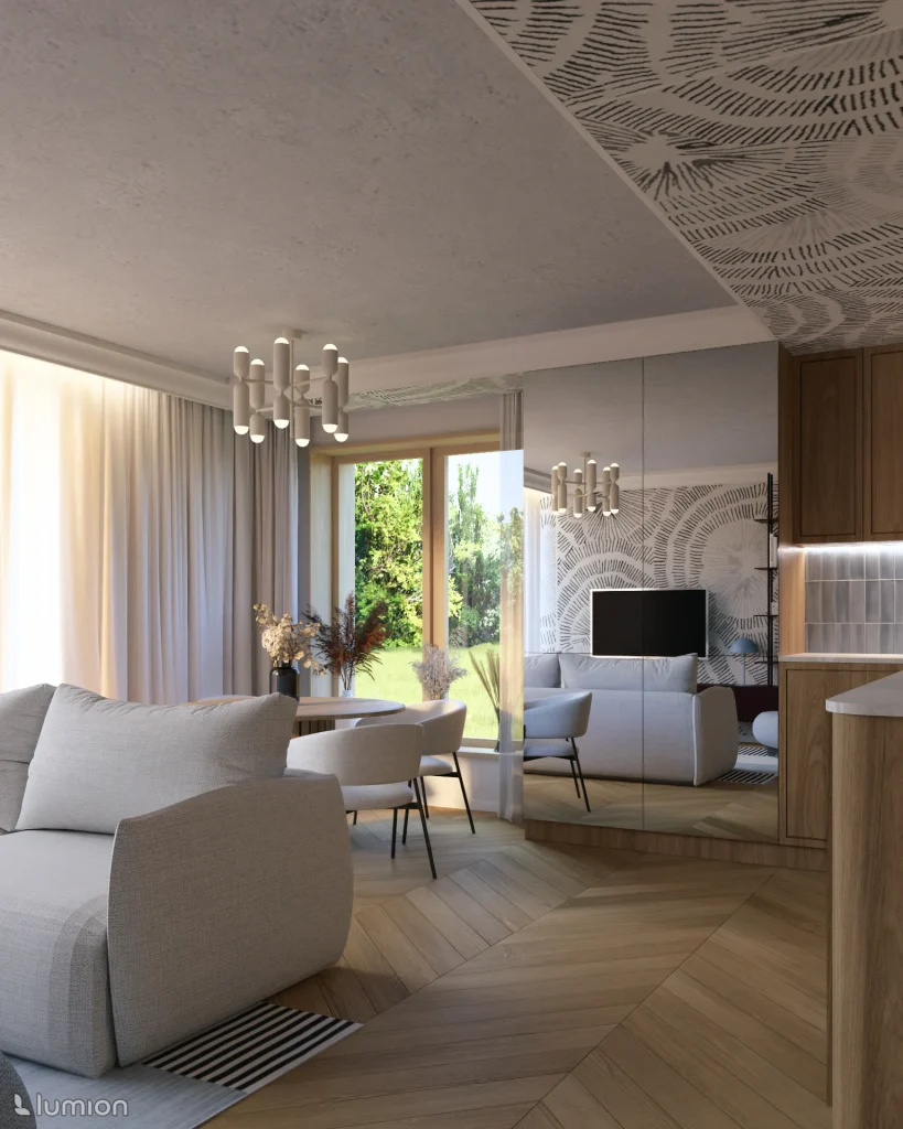 Salon zaprojektowany przez MK Studio
