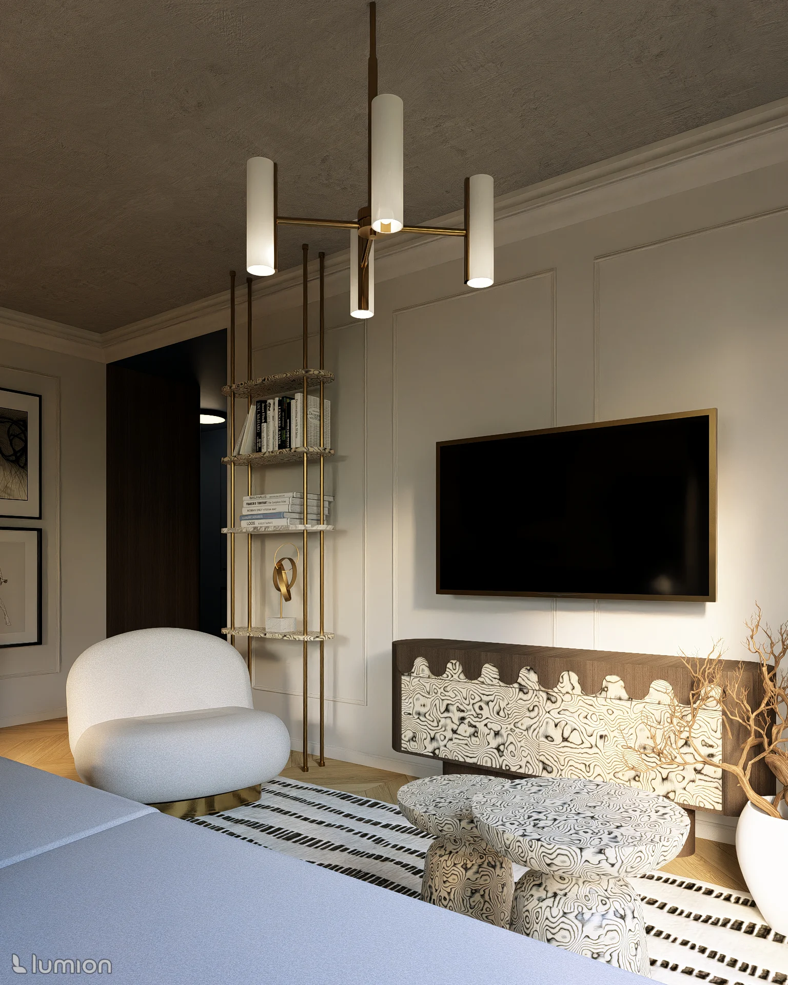 Elegancki salon — detal projektu MK Studio