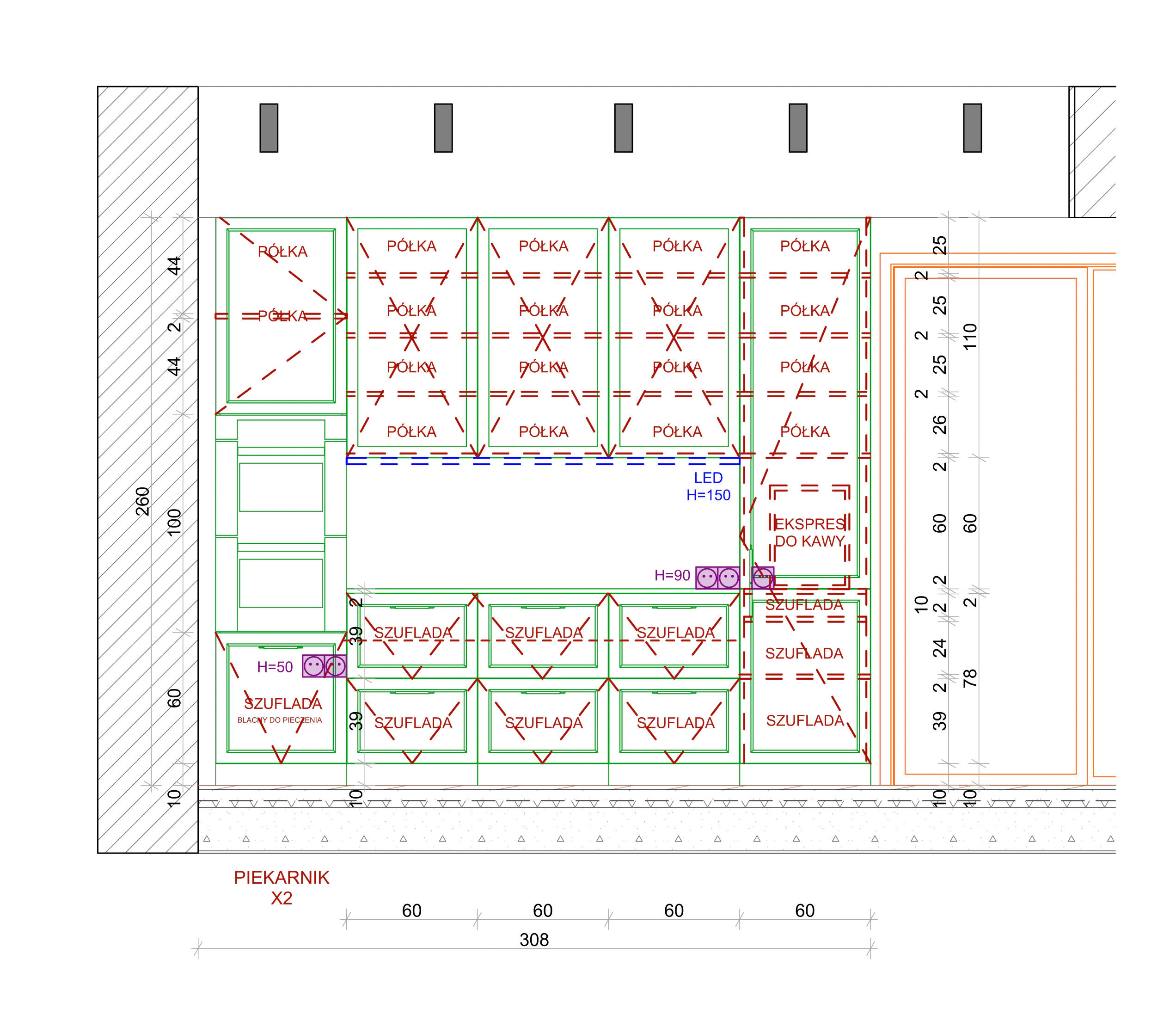Kuchnia — ujęcie projektu MK Studio